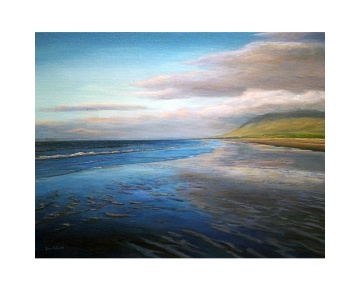 AughacaslaStrand 2200painting30x24Framed40inx34inTraleeBayCo.Kerry.WildAtlanticWayontheDinglePeninsula.