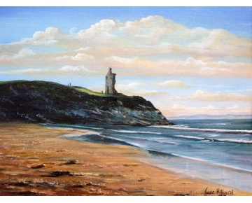 BallybunnionCastle 580 Framedsize58x49cm TraleeBayCo.Kerry.WildAtlanticWay.copy