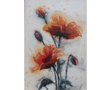 BloomingPoppies 430painting10inx14inframed18inx22in 1c5ee71b-c271-4733-8abb-de910ccf951e