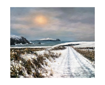 WinterseveningAnFearMarbhsnow 1575painting24x20Framed34x30 eb6a408f-842e-4552-bda0-4d7a8a9a5409