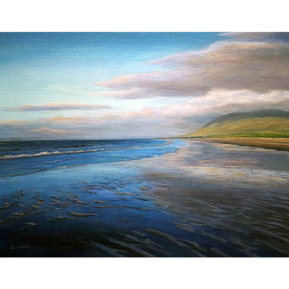 AughacaslaStrand 2200painting30x24Framed40inx34inTraleeBayCo.Kerry.WildAtlanticWayontheDinglePeninsula.