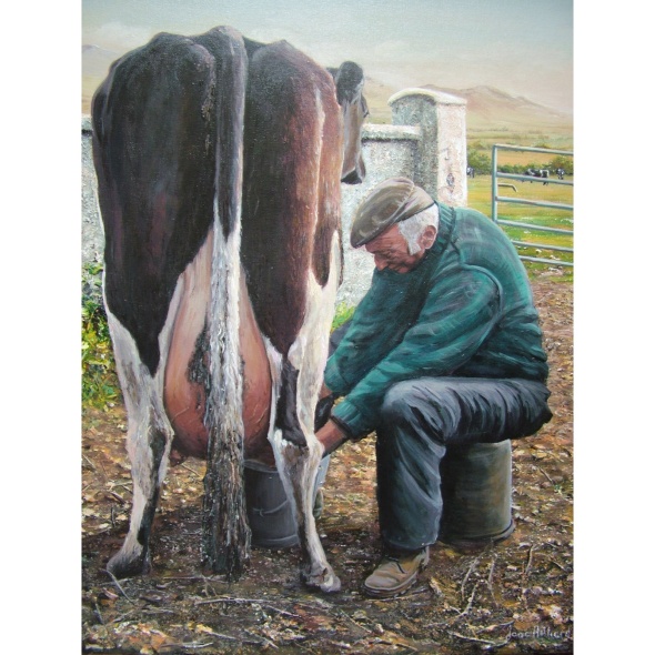 Milkingtime 2500Painting20x30 framedsize35x40inches